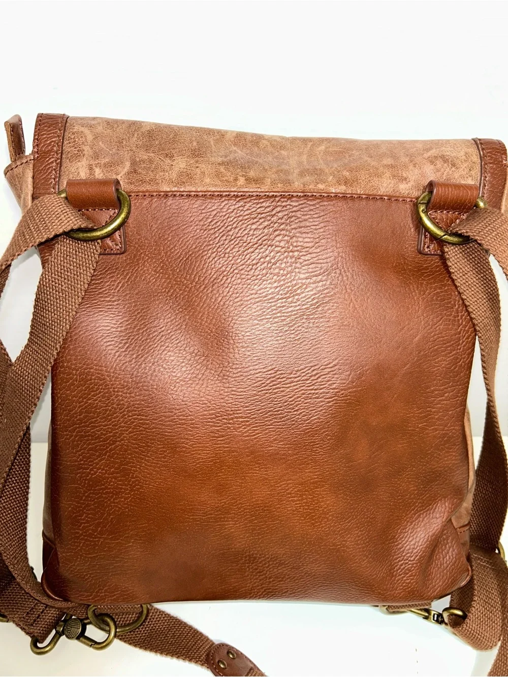 The Sak Ventura Convertible Brown Leather Backpack Shoulder Bag Crossbody - Picture 10 of 12